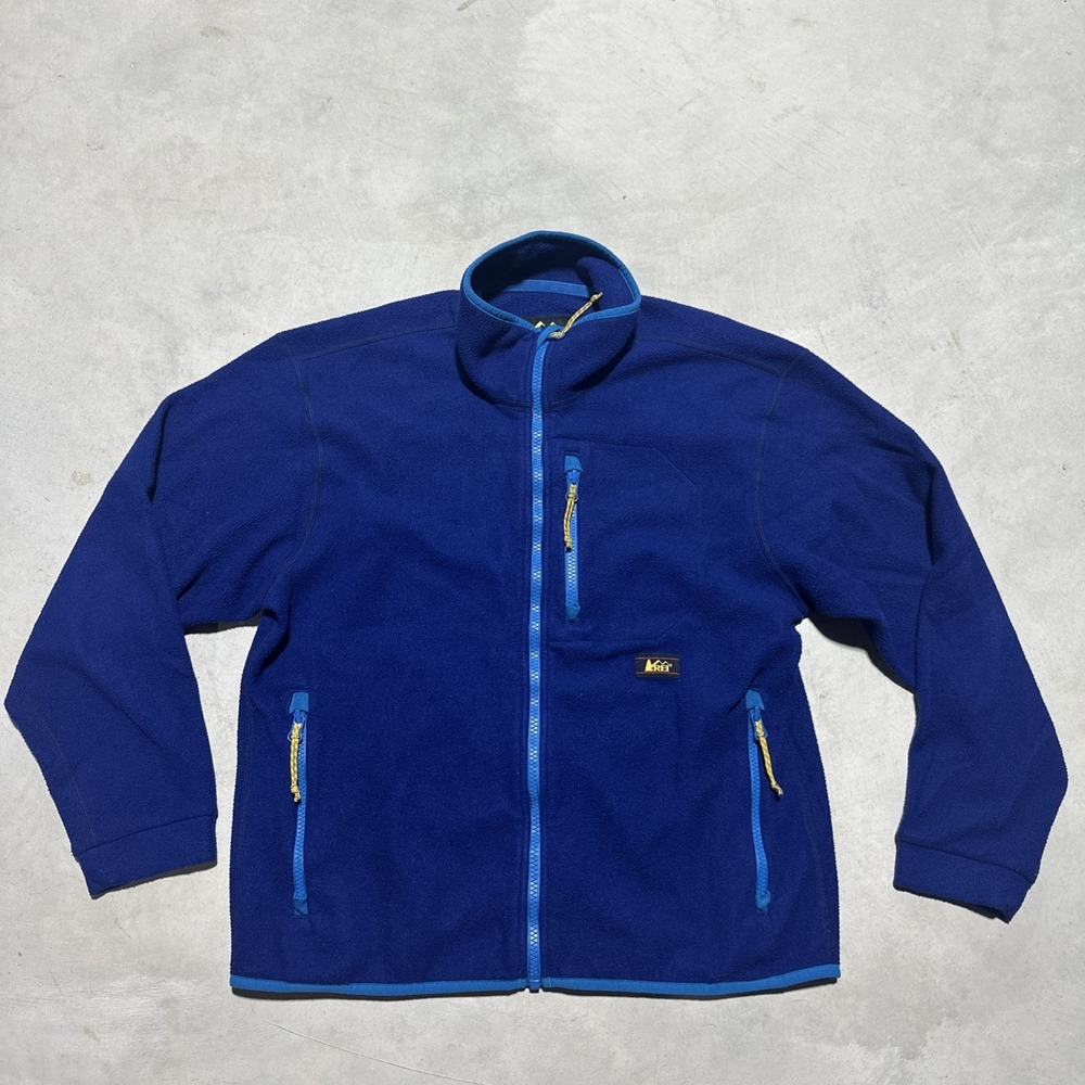 Vintage REI Jacket Women's SZ Small Blue Trailsmith Polartec Fleece Full Zip